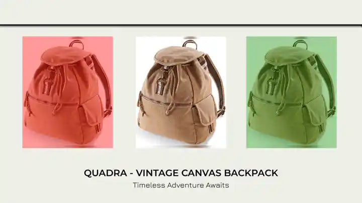 Quadra - Vintage Canvas Backpack by@Outfy