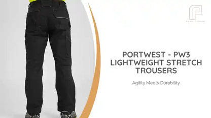 Portwest - PW3 Lightweight Stretch Trousers by@Outfy