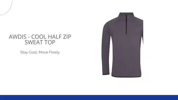 AWDis - Cool Half Zip Sweat Top by@Outfy