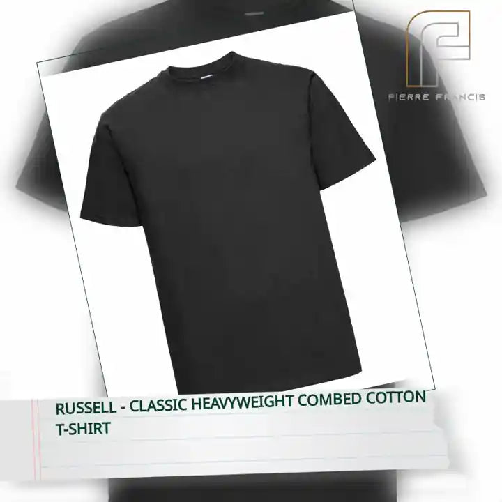 Russell - Classic Heavyweight Combed Cotton T-Shirt by@Outfy