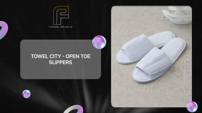 Towel City - Open Toe Slippers by@Outfy