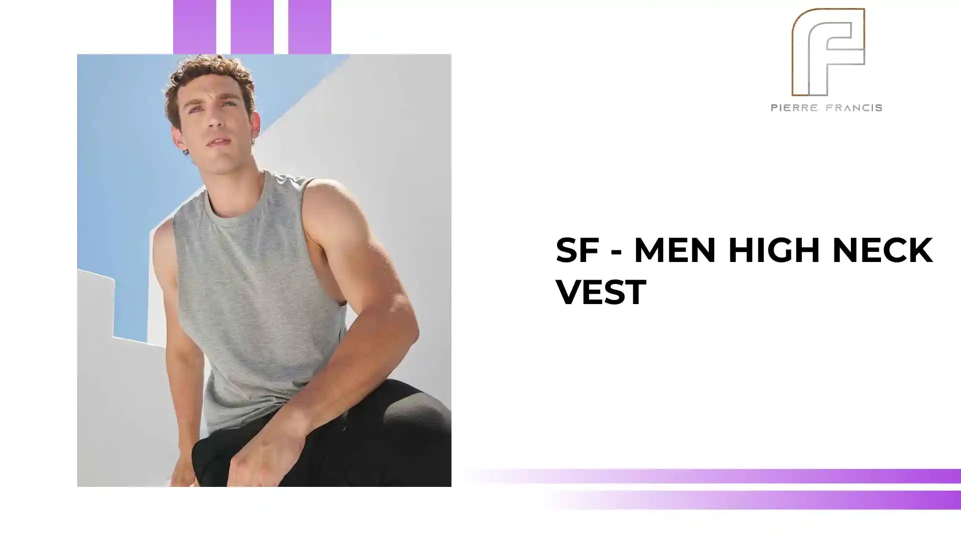 SF - Men High Neck Vest by@Outfy