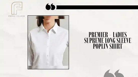 Premier - Ladies Supreme Long Sleeve Poplin Shirt by@Outfy