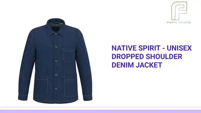 Native Spirit - Unisex Dropped Shoulder Denim Jacket by@Outfy