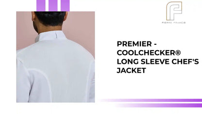 Premier - Coolchecker&reg; Long Sleeve Chef's Jacket by@Outfy