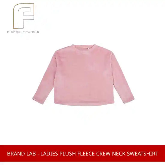 Brand Lab - Ladies Plush Fleece Crew Neck Sweatshirt by@Outfy