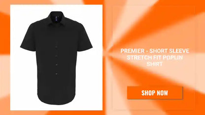 Premier - Short Sleeve Stretch Fit Poplin Shirt by@Outfy
