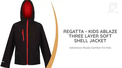 Regatta - Kids Ablaze Three Layer Soft Shell Jacket by@Outfy