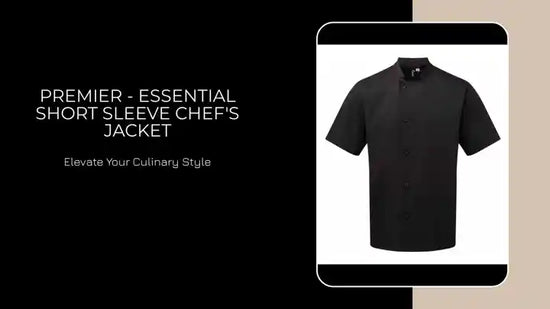 Premier - Essential Short Sleeve Chef&#039;s Jacket by@Outfy