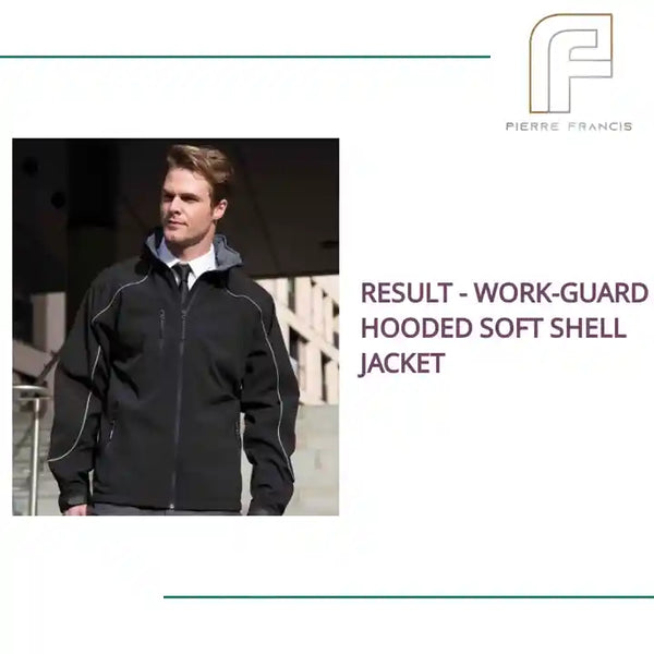 Result - Work-Guard Hooded Soft Shell Jacket by@Outfy