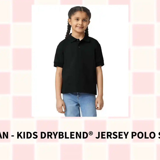 Gildan - Kids DryBlend® Jersey Polo Shirt - GD40B BLK S