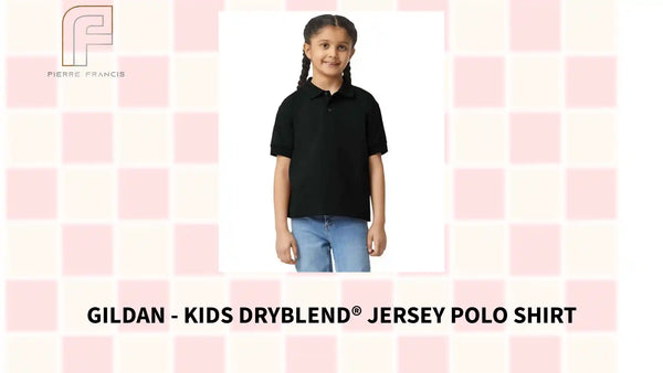 Gildan - Kids DryBlend® Jersey Polo Shirt - GD40B BLK S