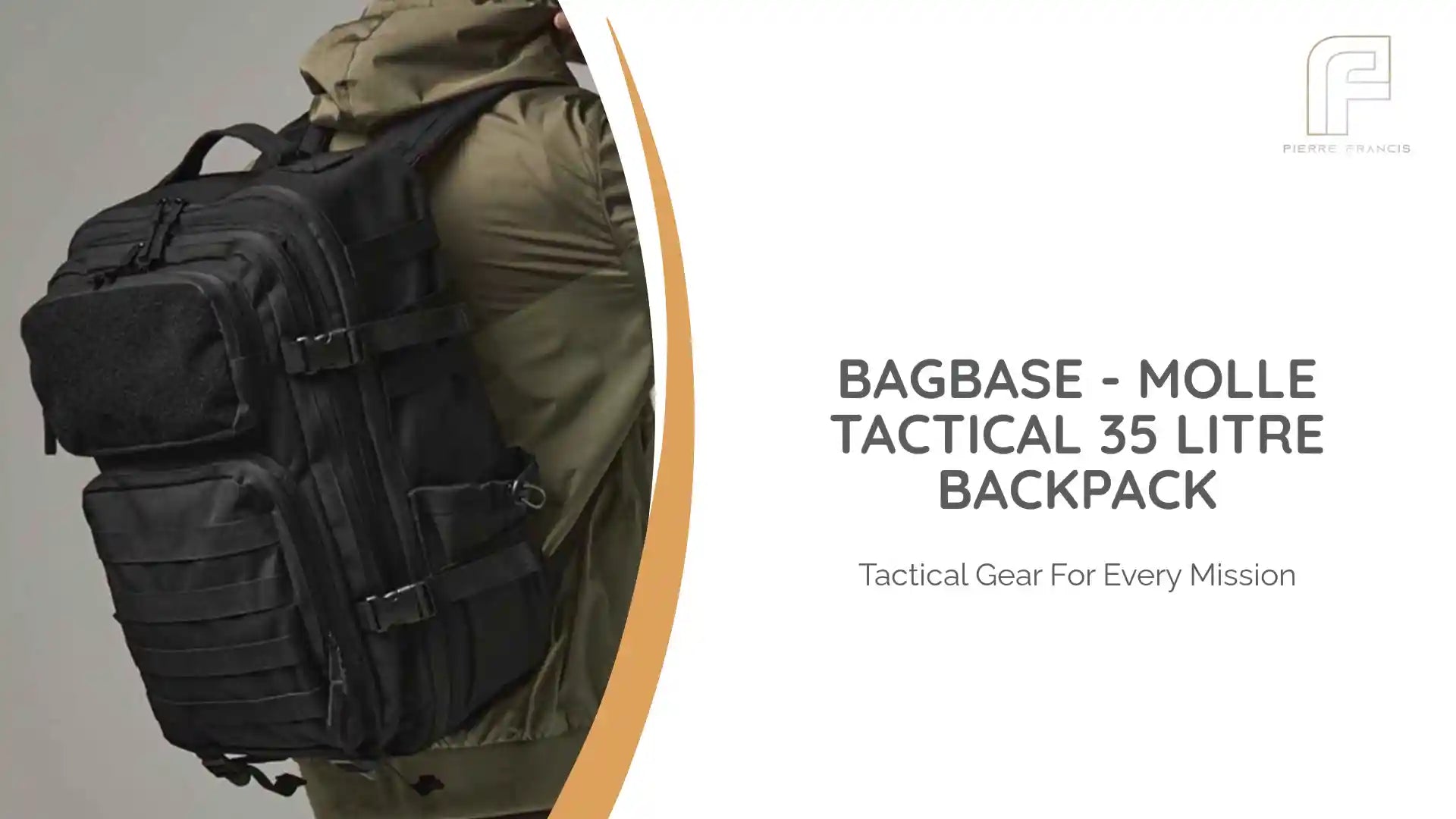 BagBase - MOLLE Tactical 35 Litre Backpack - BG850 BLK ONE