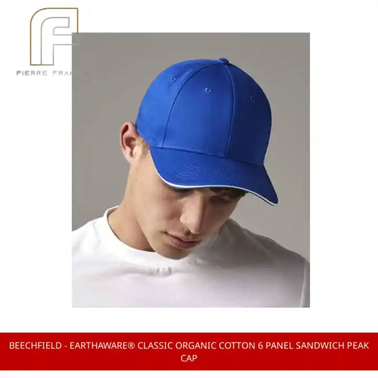 Beechfield - EarthAware&reg; Classic Organic Cotton 6 Panel Sandwich Peak Cap by@Outfy