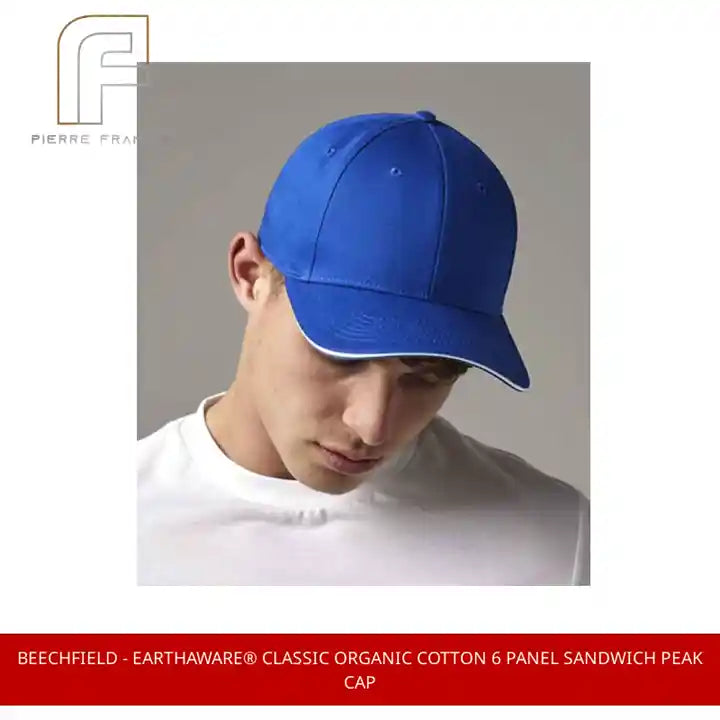 Beechfield - EarthAware&reg; Classic Organic Cotton 6 Panel Sandwich Peak Cap by@Outfy