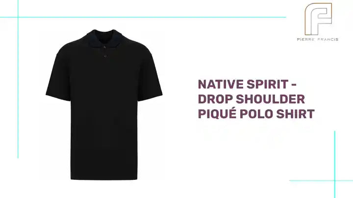 Native Spirit - Drop Shoulder Piqu&eacute; Polo Shirt by@Outfy