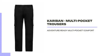 Kariban - Multi-Pocket Trousers by@Outfy