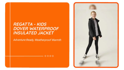 Regatta - Kids Dover Waterproof Insulated Jacket - RG244 BK/AS 3-4