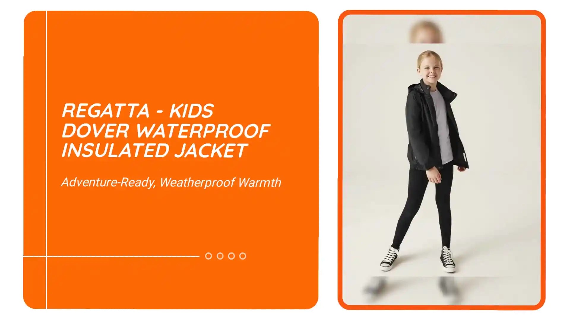 Regatta - Kids Dover Waterproof Insulated Jacket - RG244 BK/AS 3-4