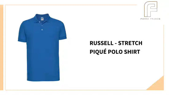 Russell - Stretch Piqu&eacute; Polo Shirt by@Outfy