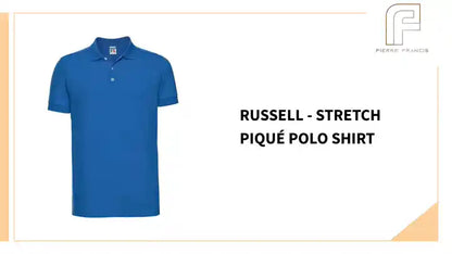 Russell - Stretch Piqu&eacute; Polo Shirt by@Outfy