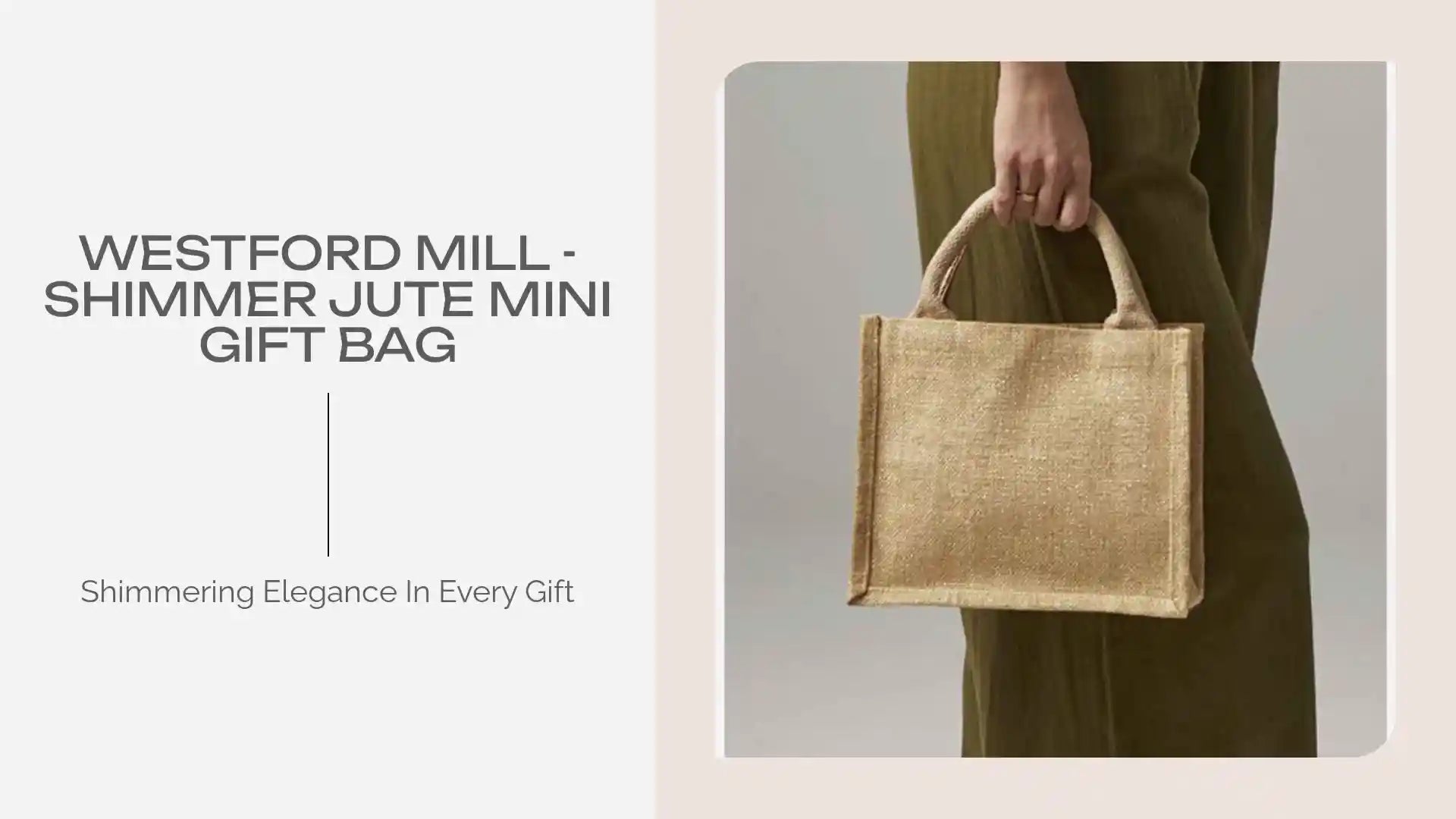 Westford Mill - Shimmer Jute Mini Gift Bag by@Outfy