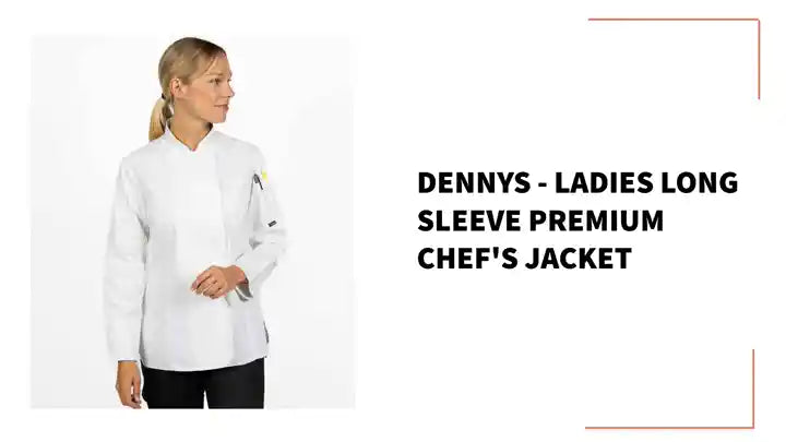 Dennys - Ladies Long Sleeve Premium Chef's Jacket by@Outfy