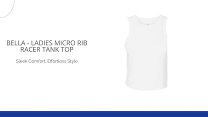 Bella - Ladies Micro Rib Racer Tank Top by@Outfy