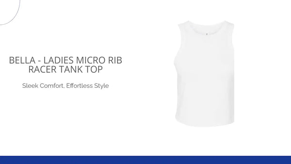 Bella - Ladies Micro Rib Racer Tank Top by@Outfy