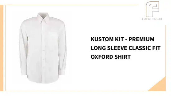 Kustom Kit - Premium Long Sleeve Classic Fit Oxford Shirt by@Outfy