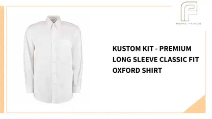 Kustom Kit - Premium Long Sleeve Classic Fit Oxford Shirt by@Outfy