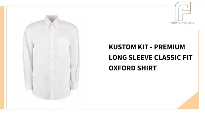 Kustom Kit - Premium Long Sleeve Classic Fit Oxford Shirt by@Outfy