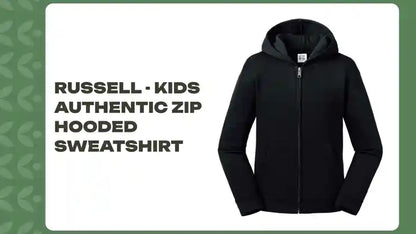 Russell - Kids Authentic Zip Hooded Sweatshirt by@Outfy