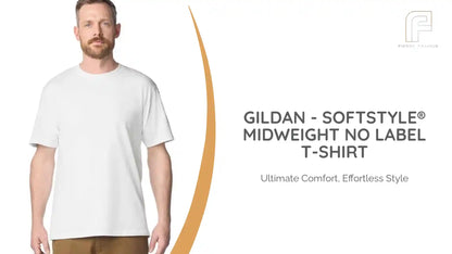 Gildan - SoftStyle® Midweight No Label T-Shirt - GD27 WHI XS