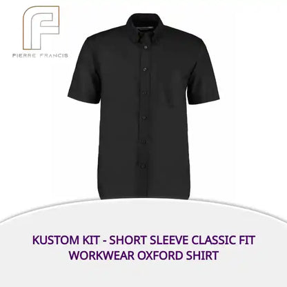 Kustom Kit - Short Sleeve Classic Fit Workwear Oxford Shirt by@Outfy