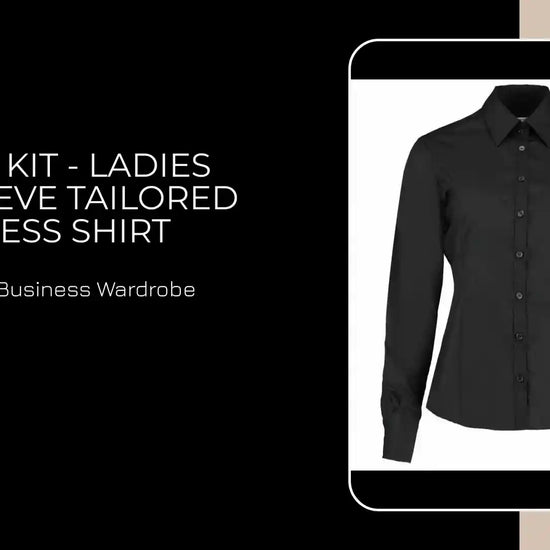Kustom Kit - Ladies Long Sleeve Tailored Business Shirt by@Outfy