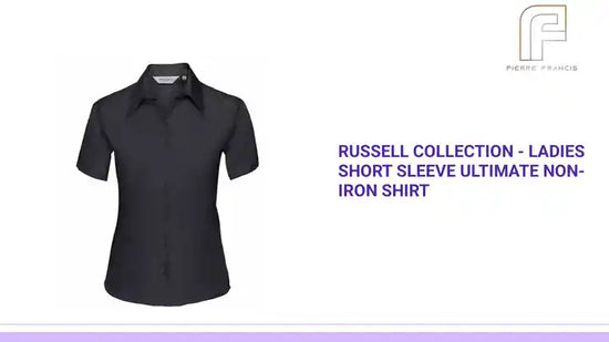 Russell Collection - Ladies Short Sleeve Ultimate Non-Iron Shirt by@Outfy