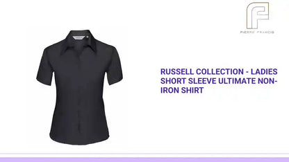 Russell Collection - Ladies Short Sleeve Ultimate Non-Iron Shirt by@Outfy