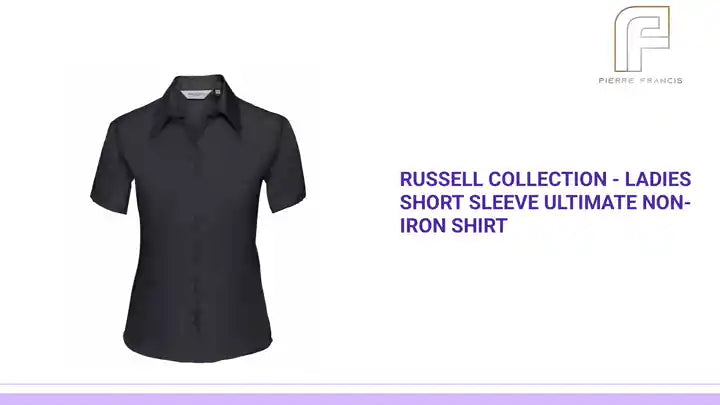 Russell Collection - Ladies Short Sleeve Ultimate Non-Iron Shirt by@Outfy