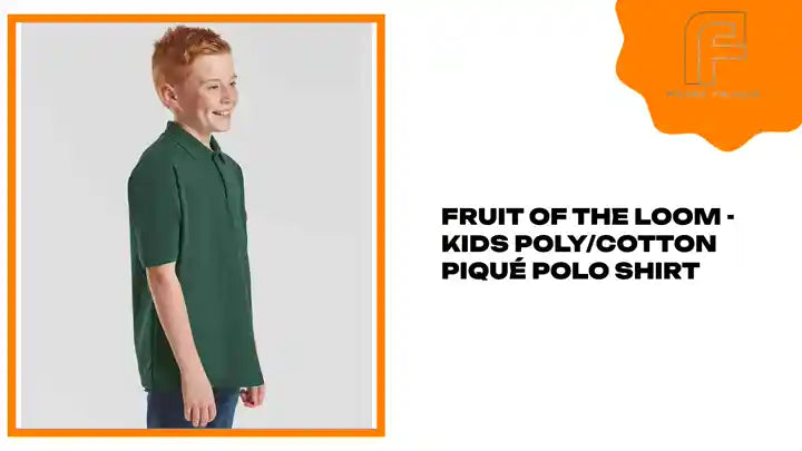 Fruit of the Loom - Kids Poly/Cotton Piqu&eacute; Polo Shirt by@Outfy