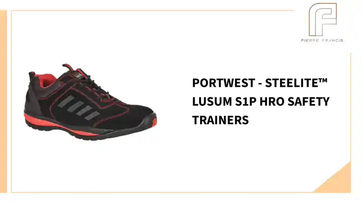 Portwest - Steelite&trade; Lusum S1P HRO Safety Trainers by@Outfy
