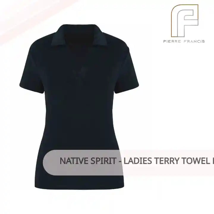 Native Spirit - Ladies Terry Towel Polo Shirt by@Outfy