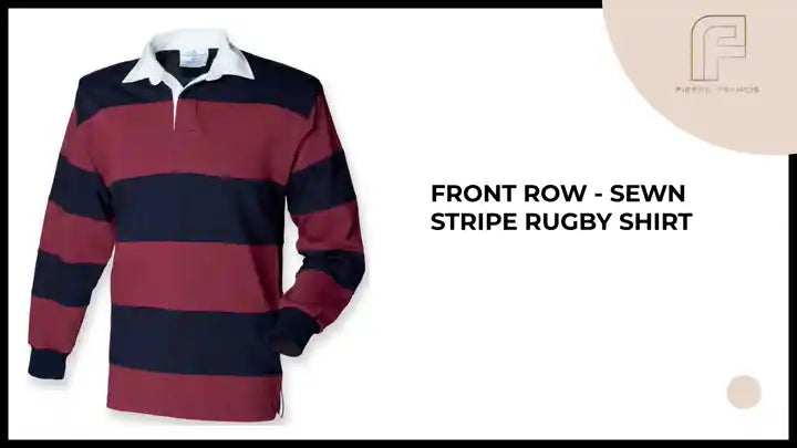 Front Row - Sewn Stripe Rugby Shirt by@Outfy