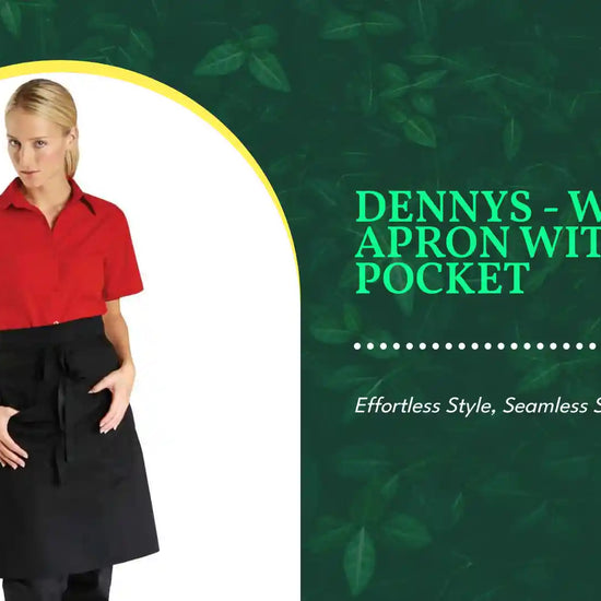 Dennys - Waist Apron with Pocket - DE122 BLK ONE