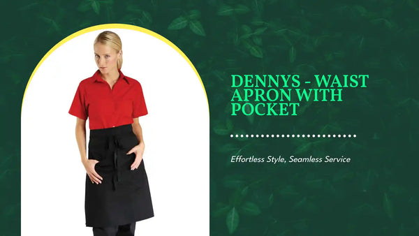 Dennys - Waist Apron with Pocket - DE122 BLK ONE
