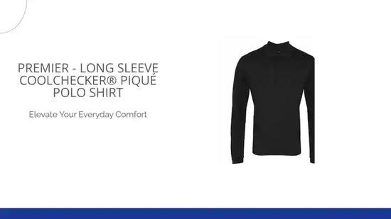 Premier - Long Sleeve Coolchecker&reg; Piqu&eacute; Polo Shirt by@Outfy