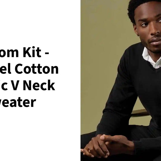 Kustom Kit - Arundel Cotton Acrylic V Neck Sweater - K352 BLK XXS