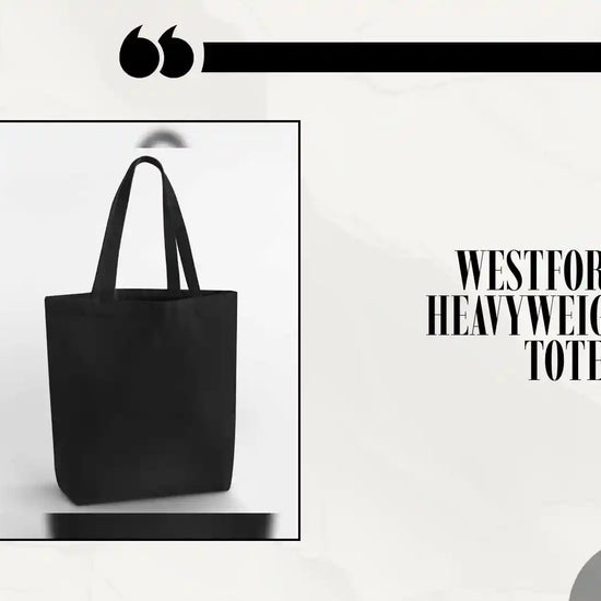 Westford Mill - Heavyweight Canvas Tote Bag - W697 BLK ONE