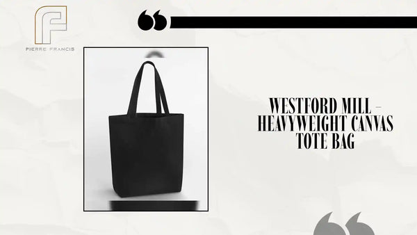 Westford Mill - Heavyweight Canvas Tote Bag - W697 BLK ONE