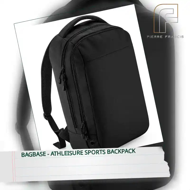 BagBase - Athleisure Sports Backpack - BG545 BK/BK ONE